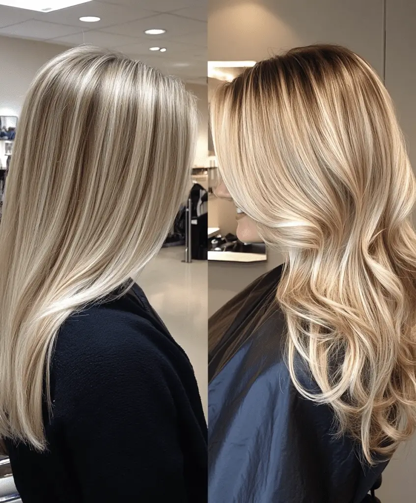 Champagne Blonde Balayage Transformation