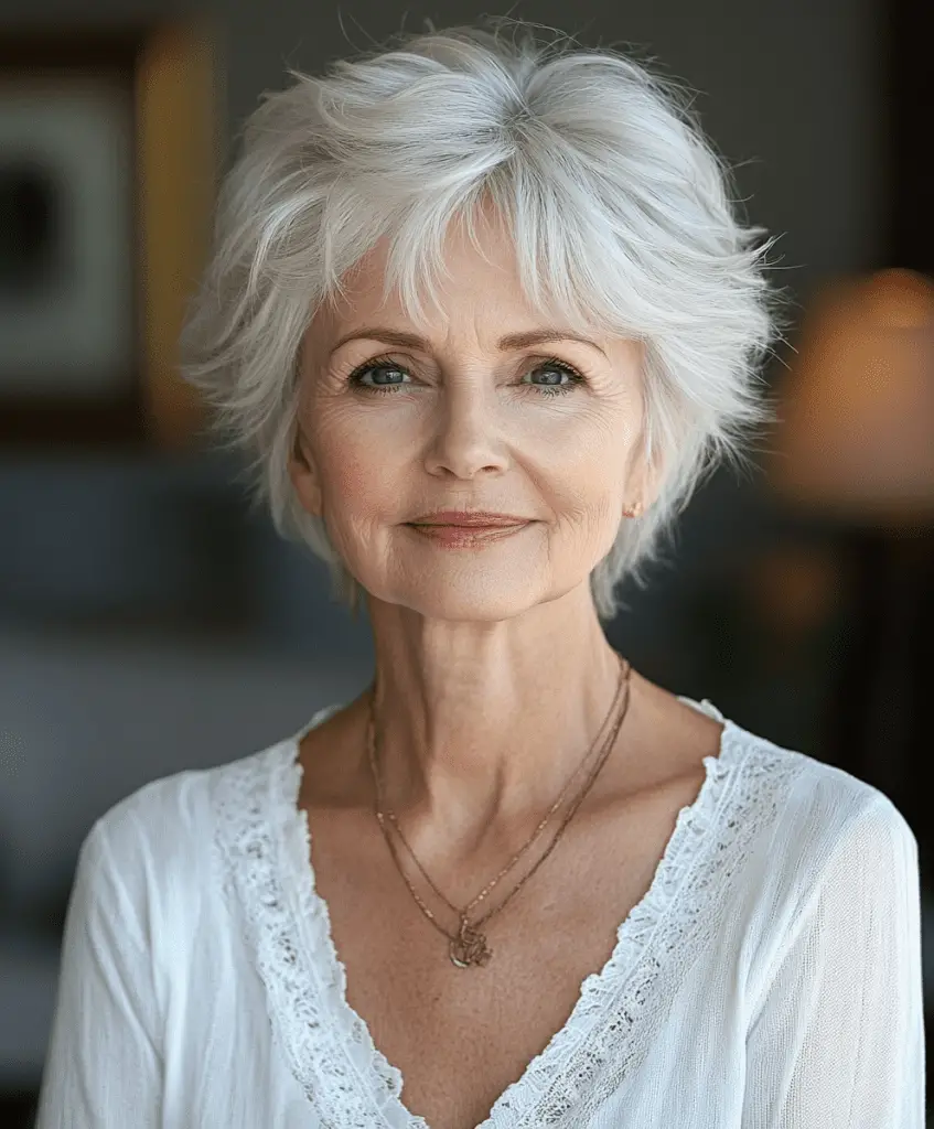 Short Layered Pixie for Women Over 60