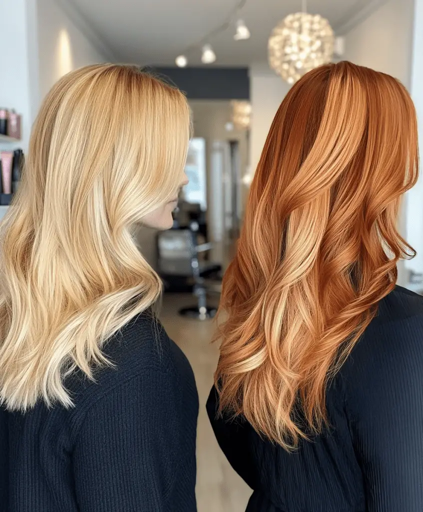 Copper Blonde Highlights Transformation