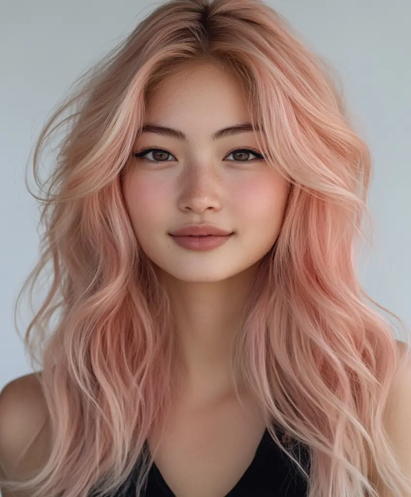 Soft rose gold waves 