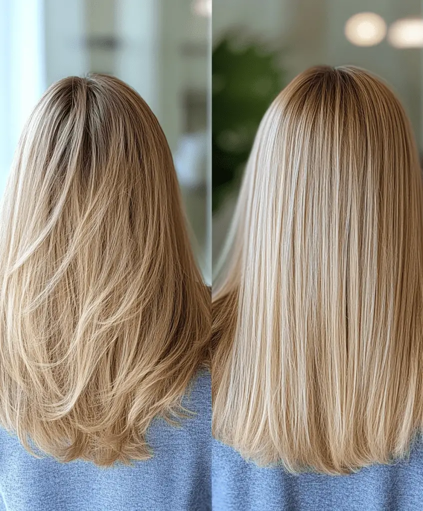 Wheat Blonde Highlights Transformation