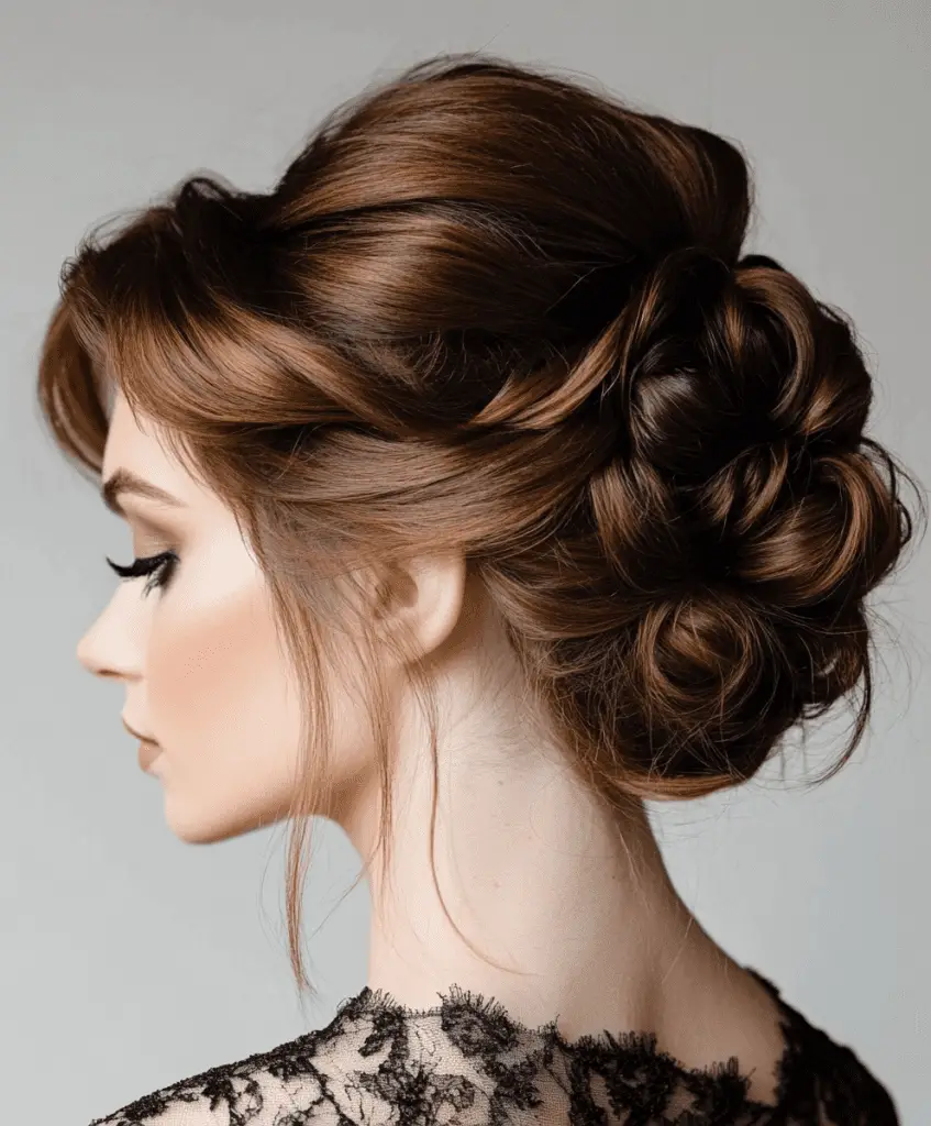 Elegant updo variations for women over 40