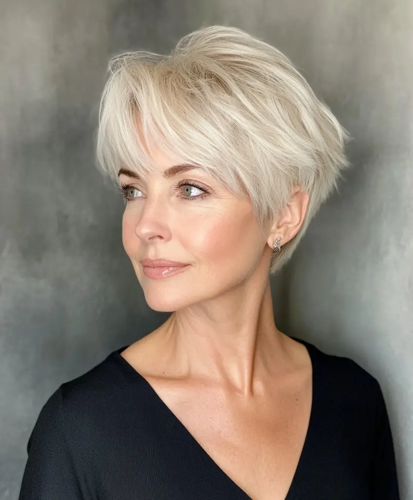 Wispy pixie cut for fine hair