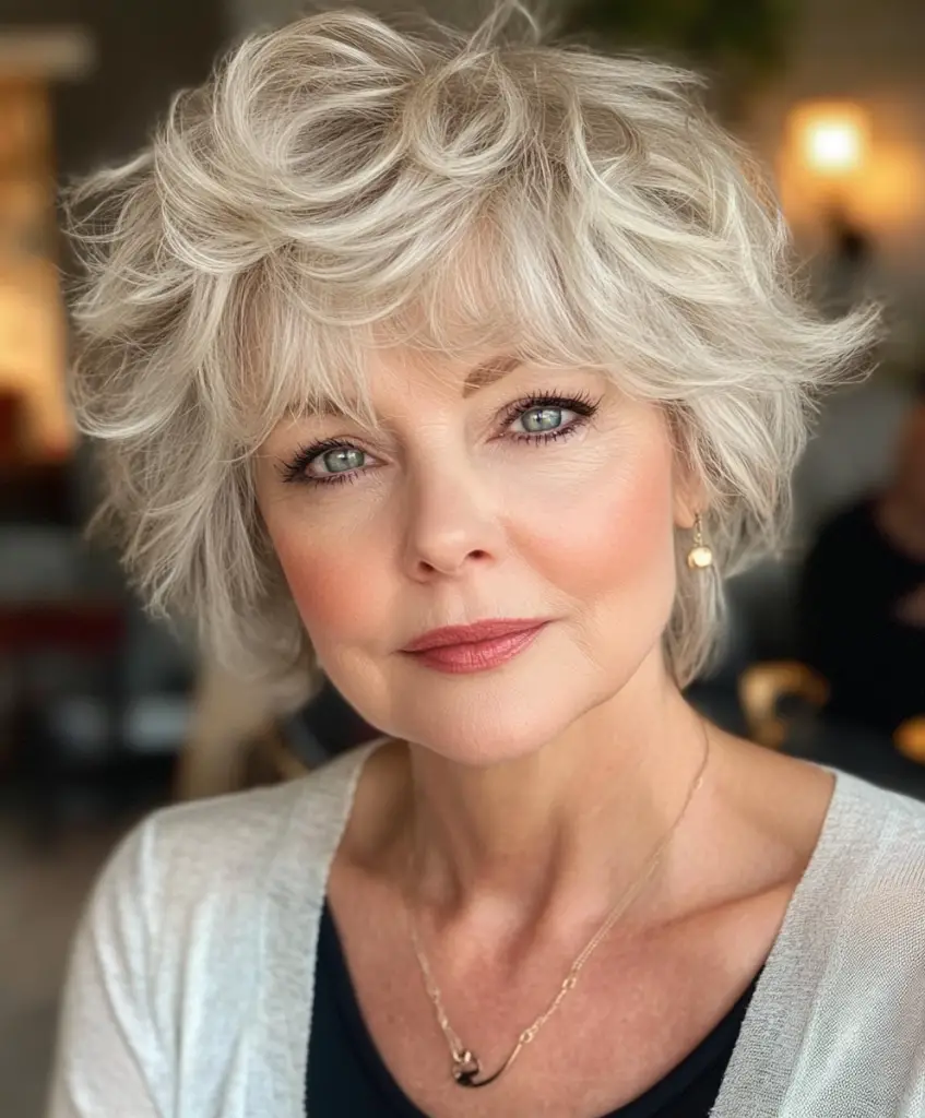 Short shag haircut for women over 60