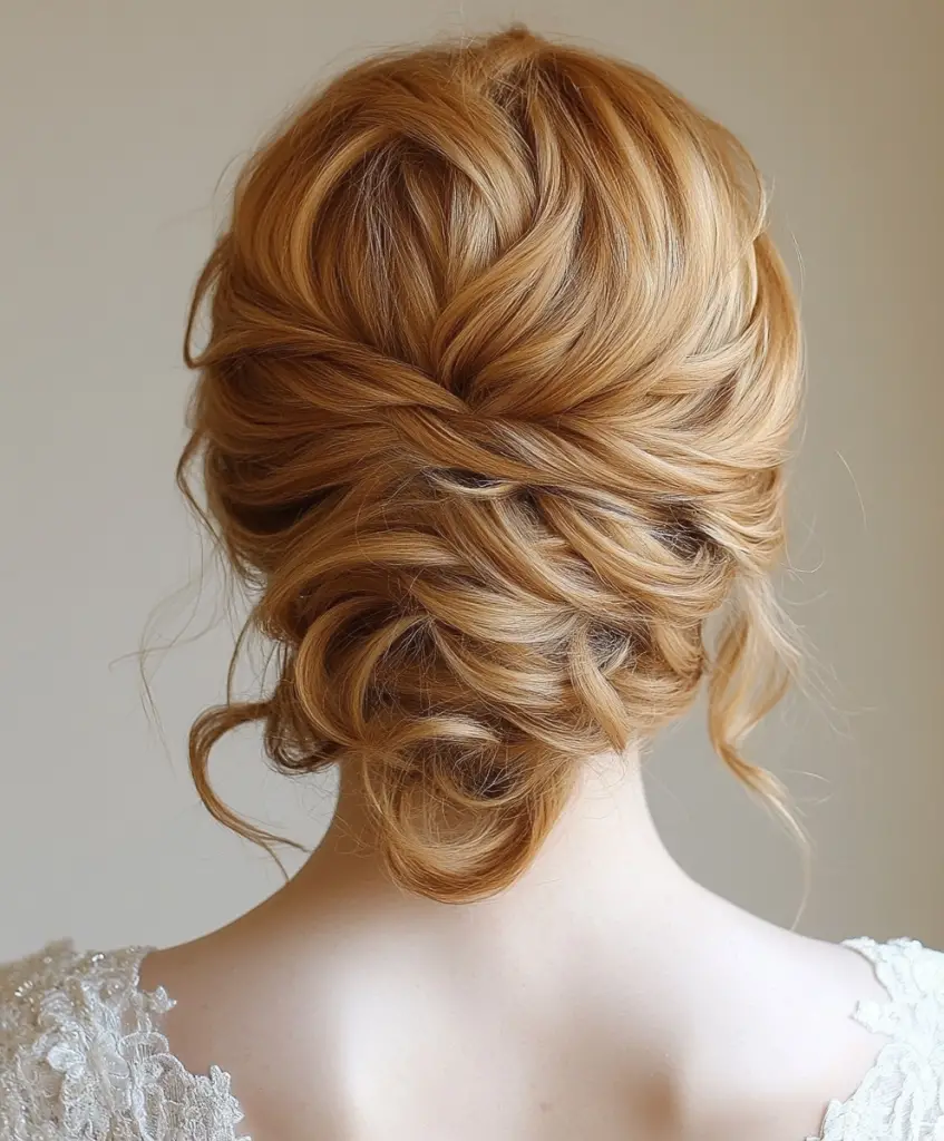 Curly updo hairstyle