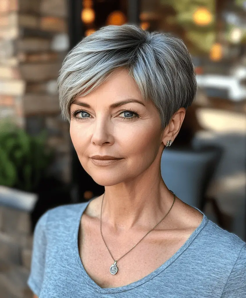 Short Pixie with Undercut for Women Over 60