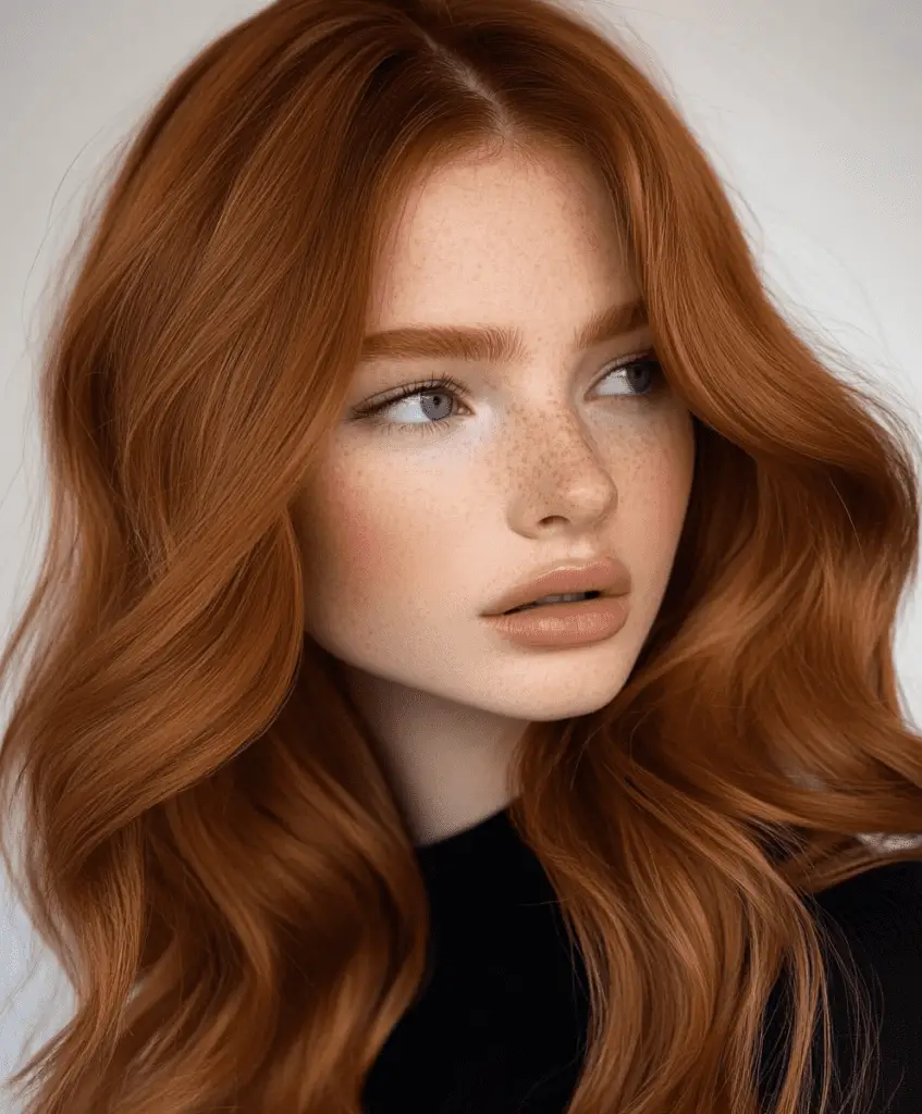 Blend of warm copper and deep mocha tones