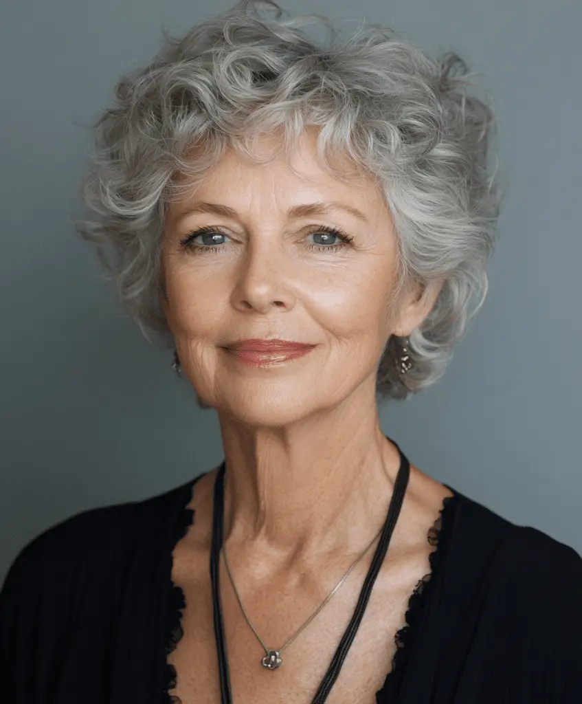 Soft Curly Pixie for Women Over 60