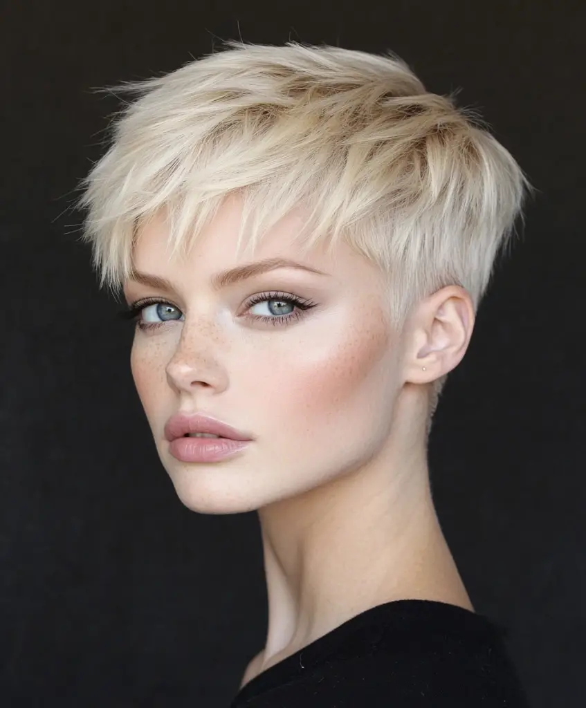 Short, layered pixie cuts for women over 40