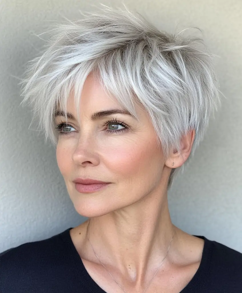 Curly bob with subtle highlights for women over 60