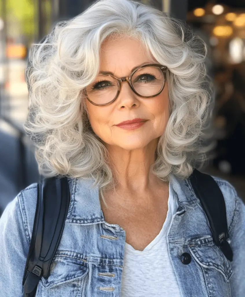 Curly Bob with Undercut for Women Over 60