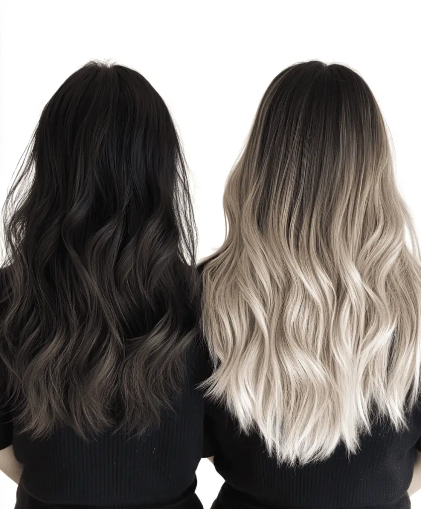 Ash Blonde Ombre Transformation