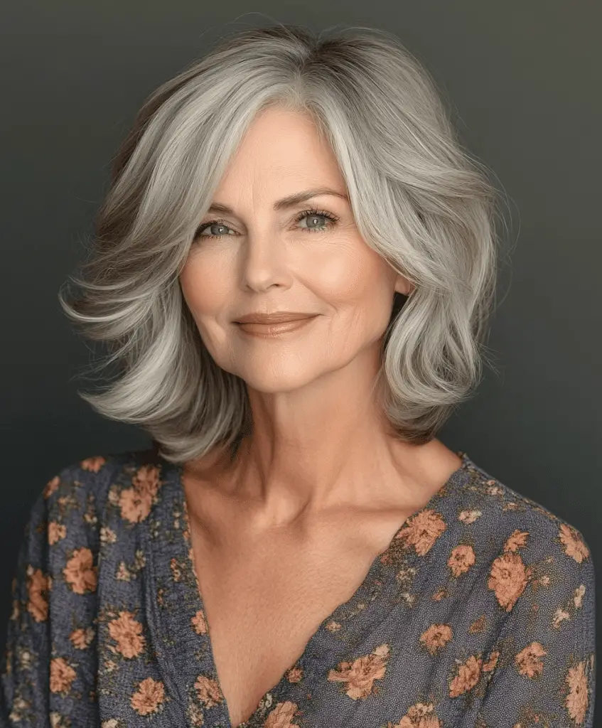 Classic Bob with Side Part for Women Over 60