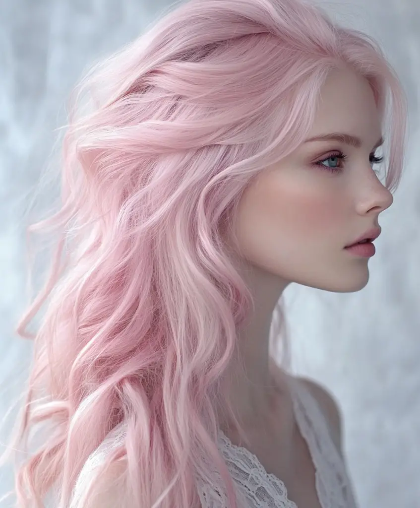 Soft pink waves inspired by cherry blossoms 