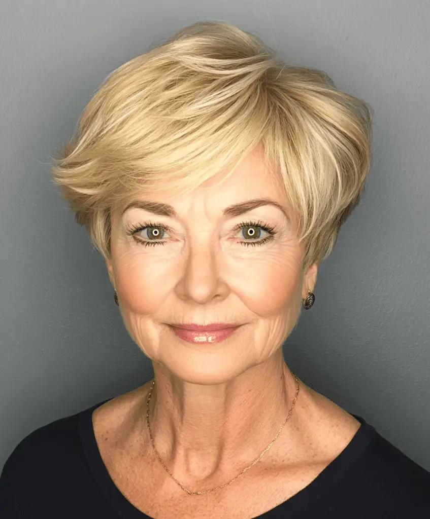 A pixie cut is a timeless choice for women over 70