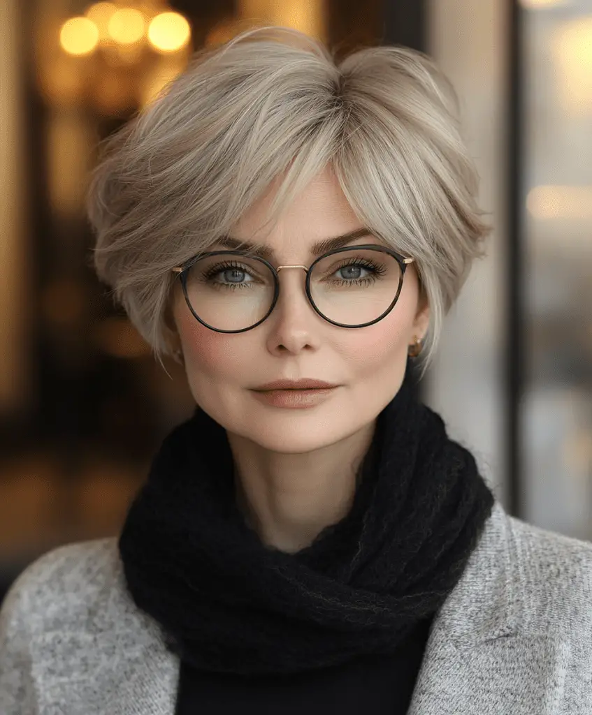 Classic pixie cut for older women