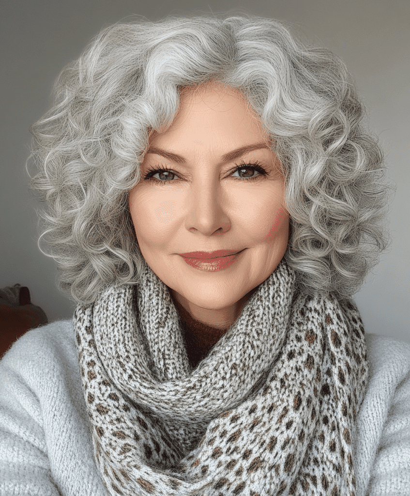 Classic Curly Bob hairstyle for women over 50