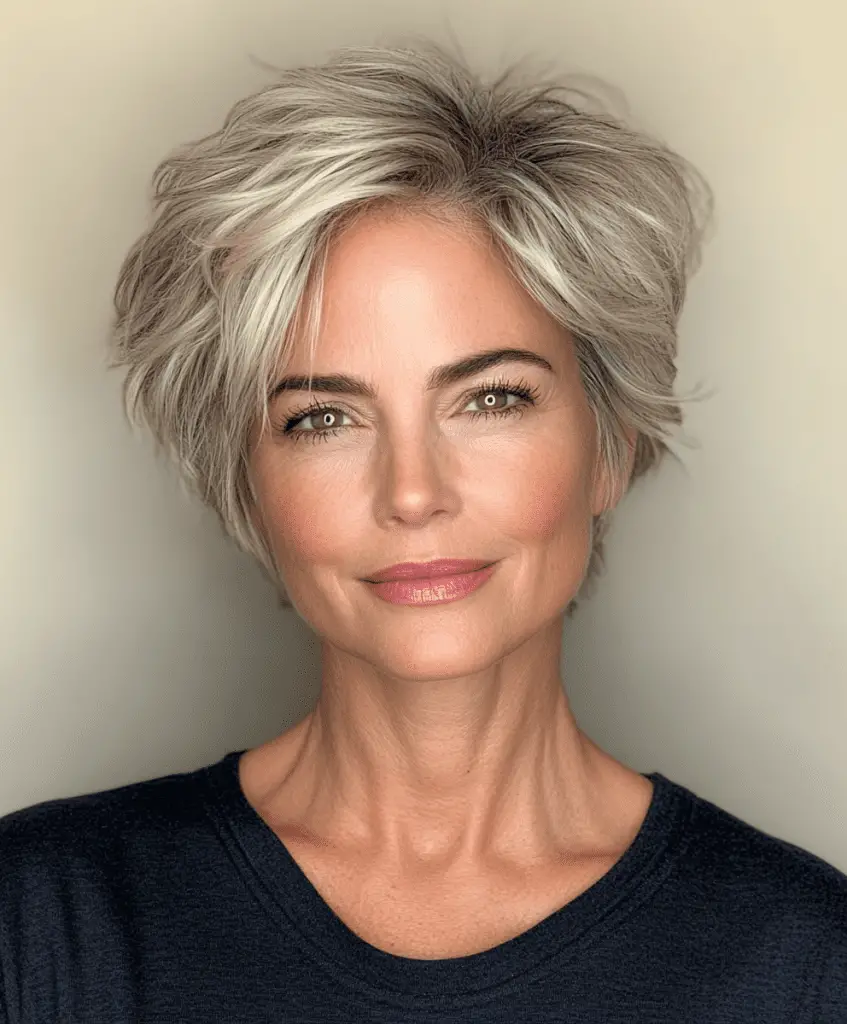 Voluminous Pixie Cut for Women Over 60