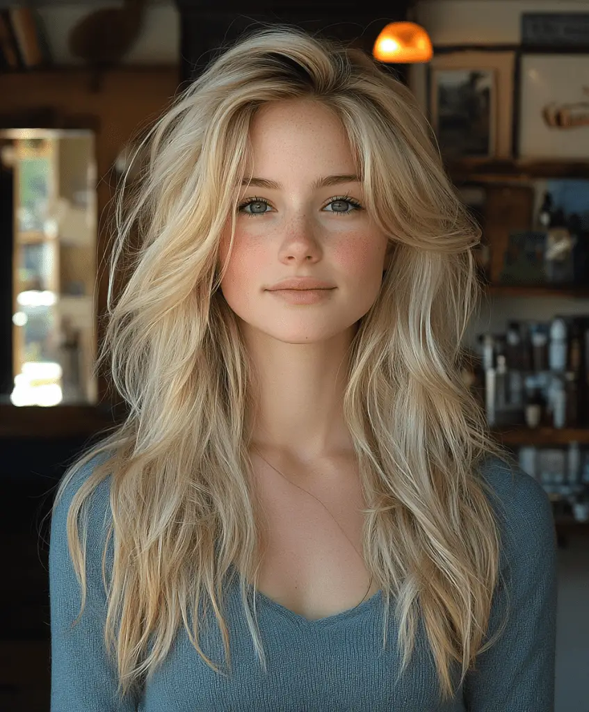 Blonde hair with subtle brown lowlights