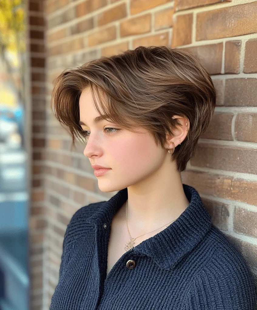 Layered pixie cut for thin hair