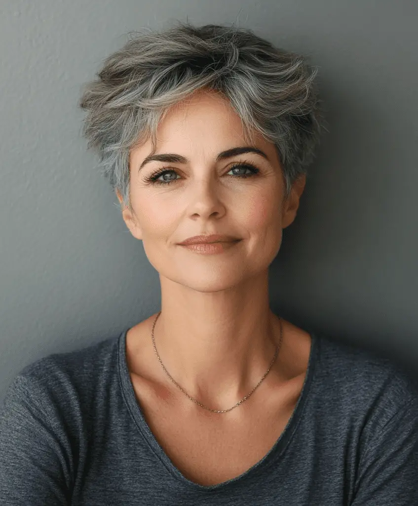 Short layered pixie cut for women over 50