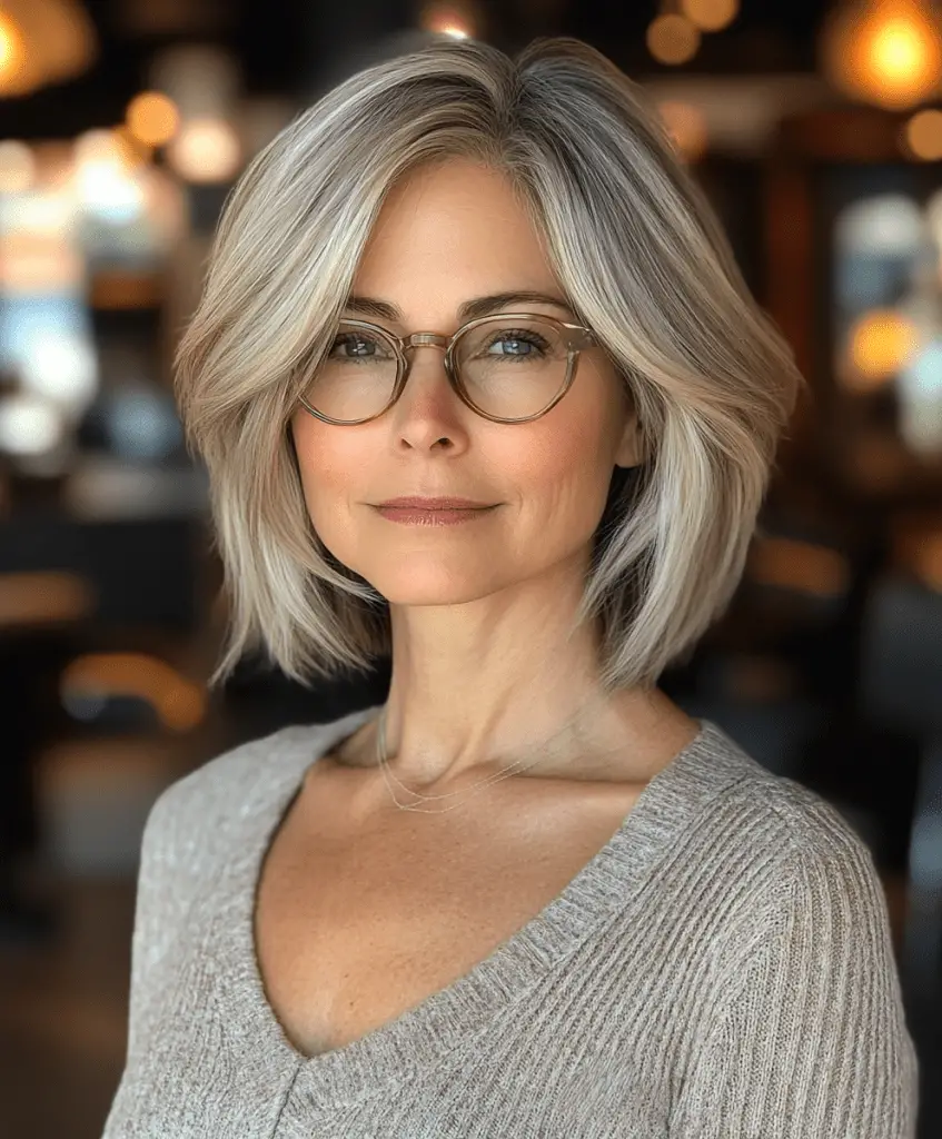 Short shaggy cut for older women