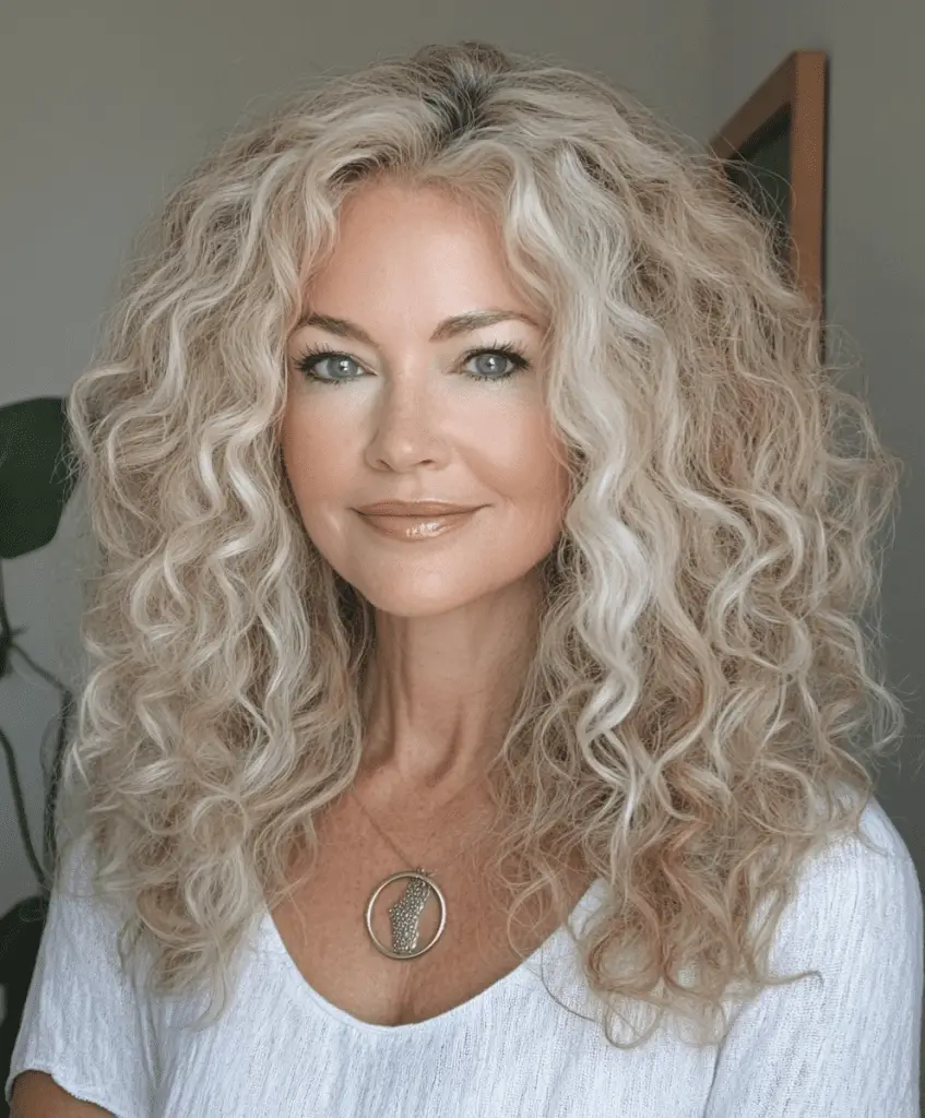 Loose ringlets hairstyle for women over 50