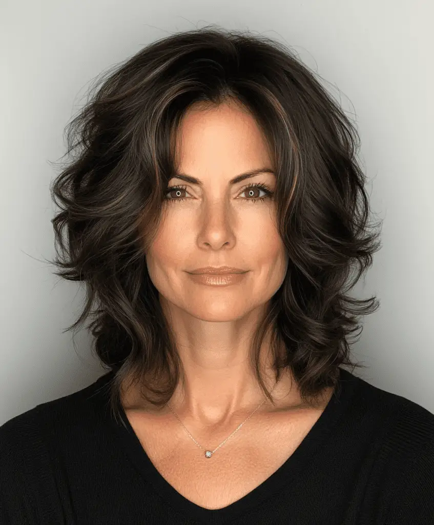 Beach waves hairstyle for women over 50