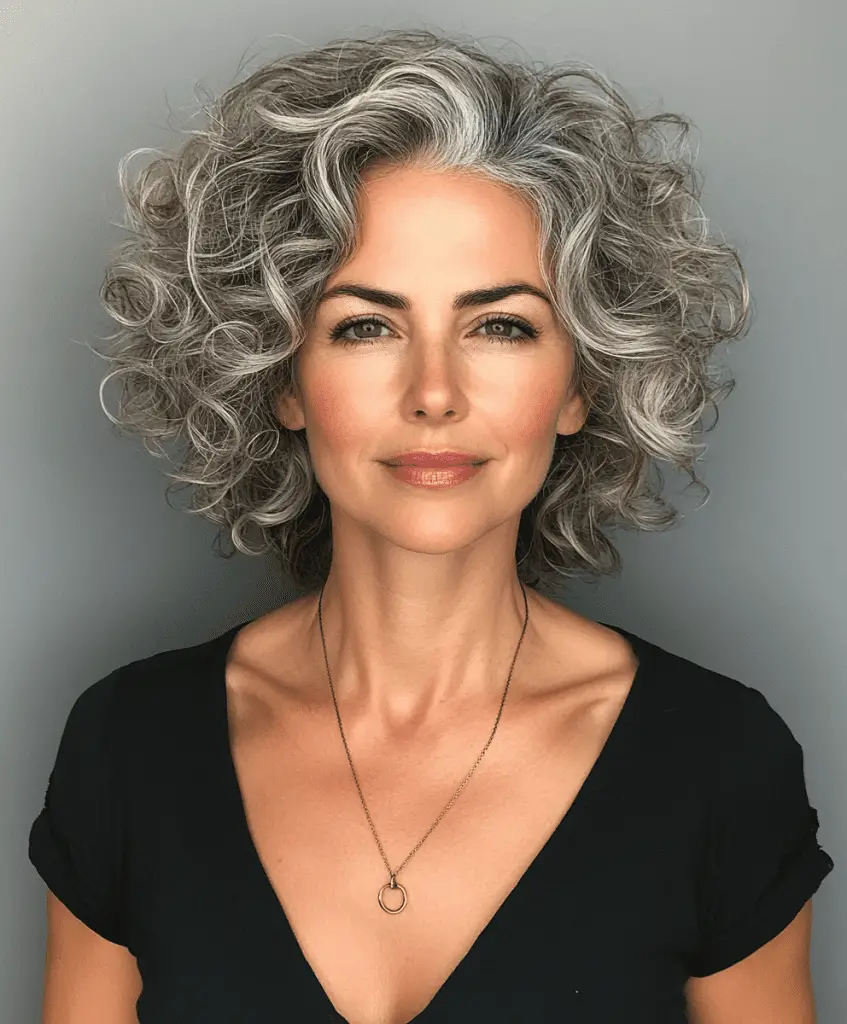 Soft perm hairstyle for women over 50