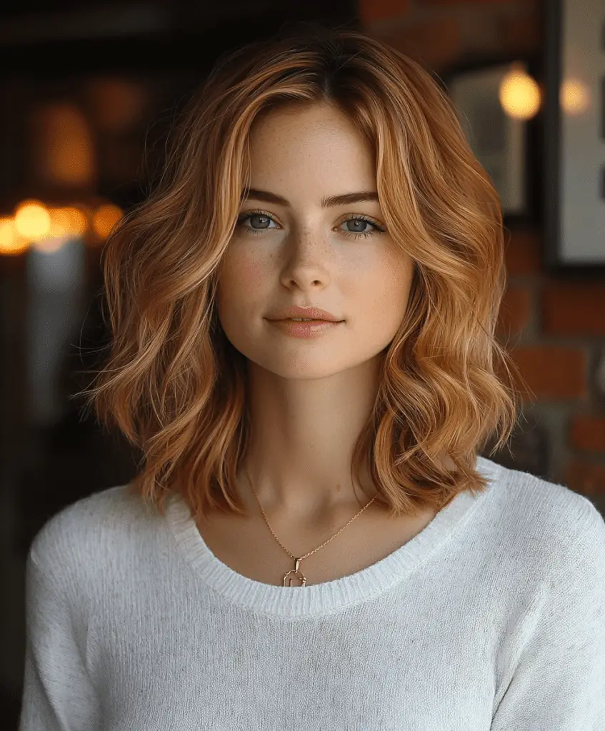 Short bob with loose waves for natural movement