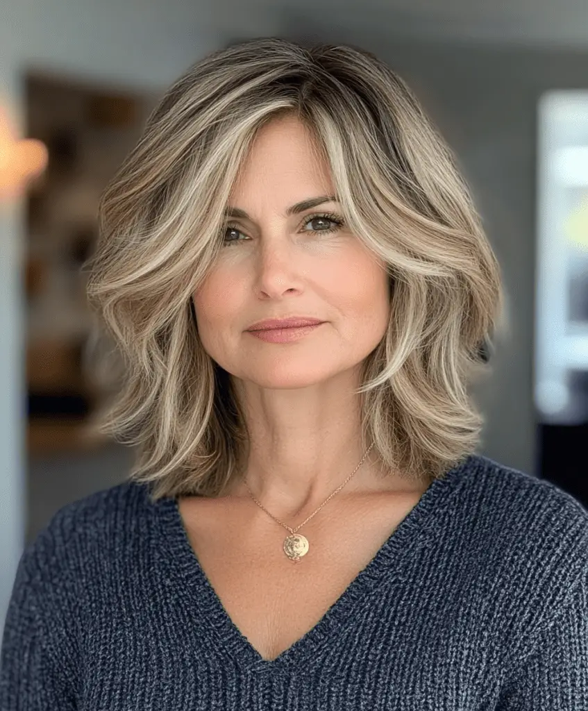 Medium-length lob with textured ends