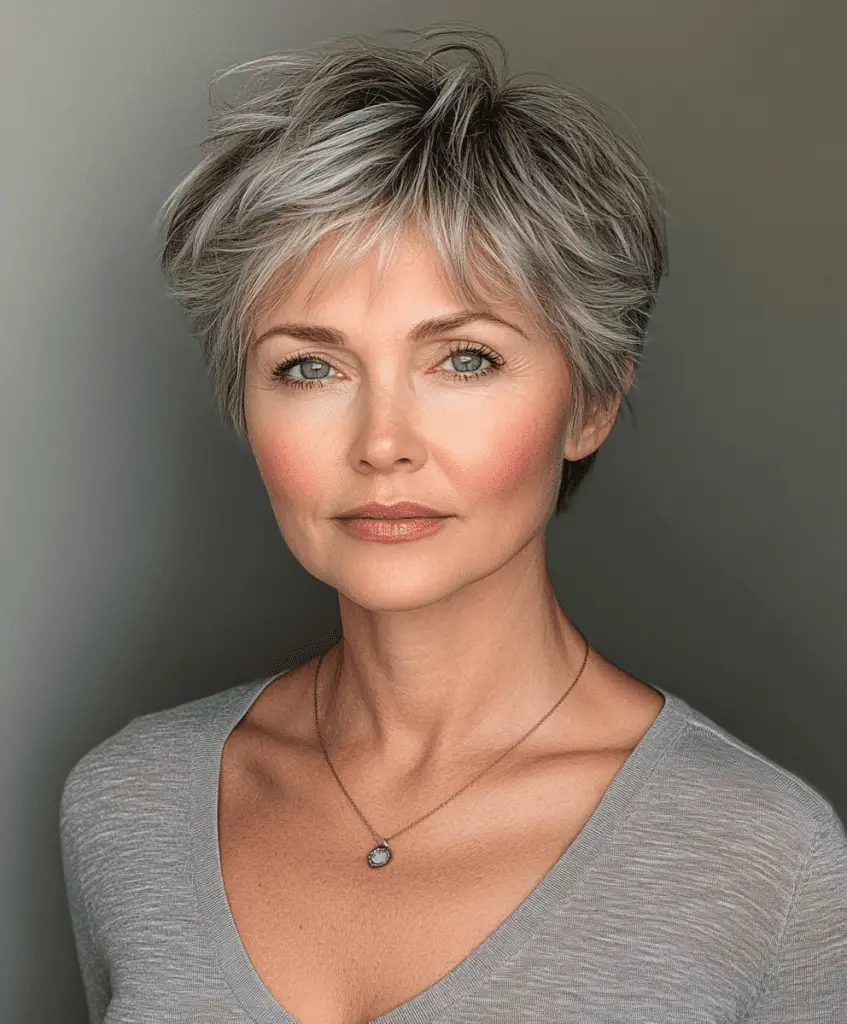 Asymmetrical bob for women over 50