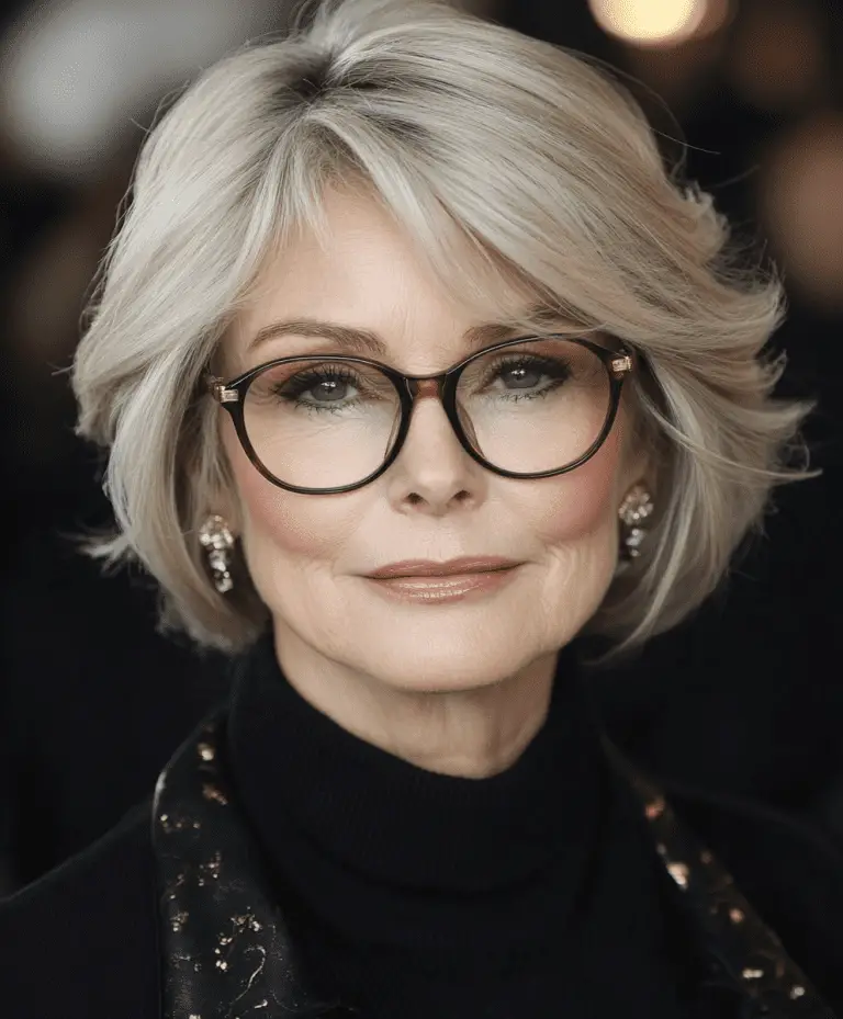 Hairstyles for Women Over 60 with Glasses