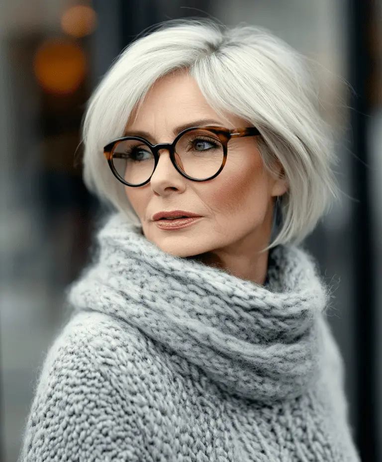 Hairstyles for Over 70 Women with Glasses