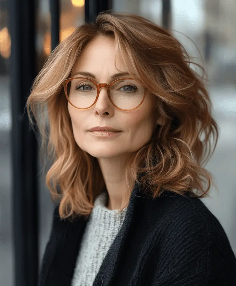 Top 51 Trendy Hairstyles for Women Over 40 with Glasses